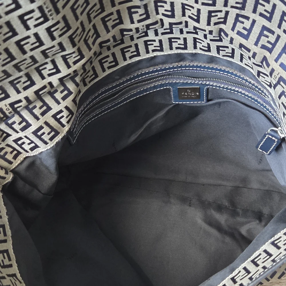 Fendi Monogram Navy Men's Messenger Bag